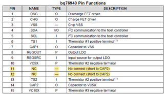 BQ76940: Connecting batteries with connectors - Power management