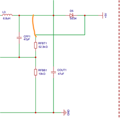 TPS62933: Diode placement between regulator output and FB pin? - Power ...