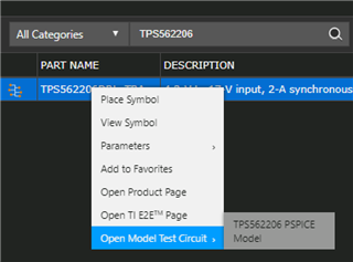 PSPICE-FOR-TI: TPS562206: Error(ORCAP-2398) - Power management forum ...