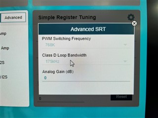 Cannot reduce Class-D PWM frequency