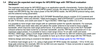 RFID read range description