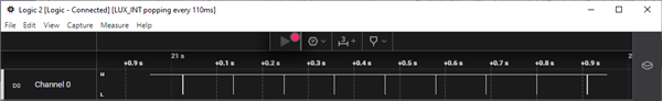 LUX_INT popping every ~110ms