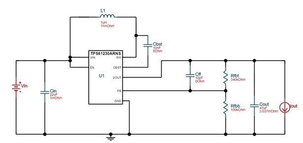 TPS61230A: Input equals output voltage and current input increases ...