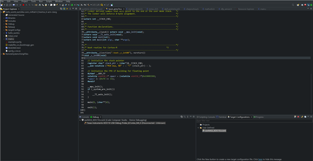 IWRL6432BOOST: Error on Resume during CCS Debug - Sensors forum ...