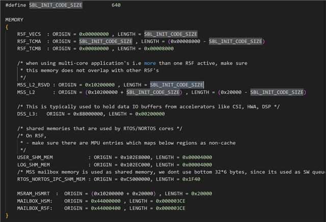 AWR2944: More info about the layout of the MSS_L2 at the link.cmd of ...