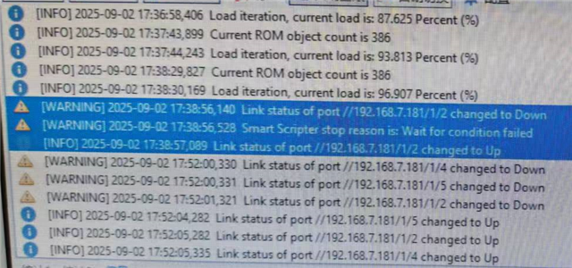 link down log