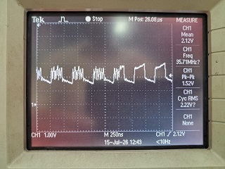 output with peripheral load connected