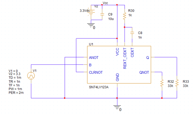 SN74LV123A: pulse duration does not match calculation - Logic forum ...