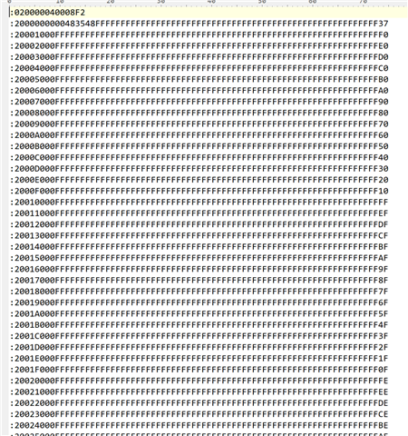 TMS320F280039C: HEX generated from CCS and HEX read out from Uniflash ...