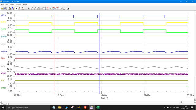 Current sense voltage, EAM, EAP