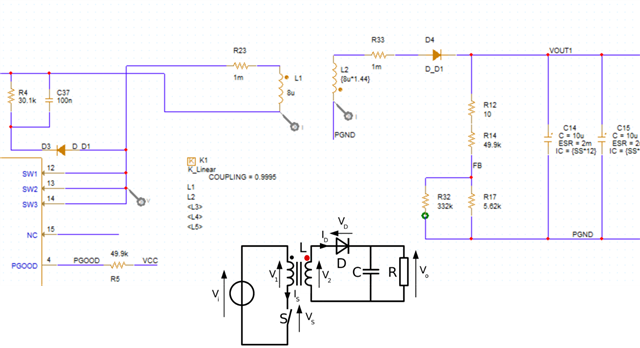 LM5157: In Flyback Topology, The Feedback Winding Is Reversed Resulting ...