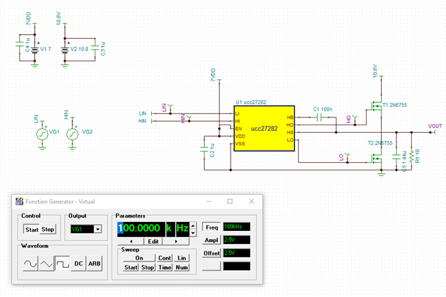 UCC27282: TINA simulation - lump HO waveform? - Power management forum ...