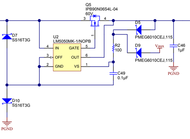 LM5050-1-Q1: Schematic review - Power management forum - Power ...