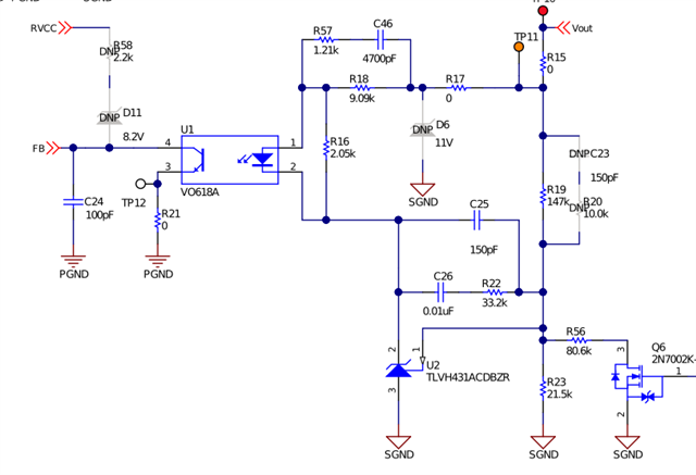 UCC256402: Help with Optocoupler Feedback Network - Power management ...