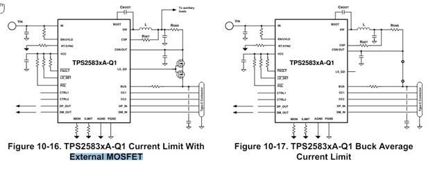 TPS25830A-Q1: external back-to-back mosfet - Power management forum ...