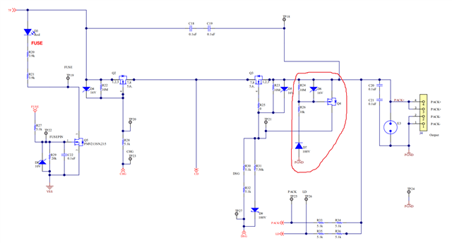 BQ76942: Purpose of circuit in example schematic in application notes ...