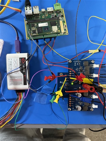 The Top board (Toradex IMX8MP), bottom board (TAS5825M)