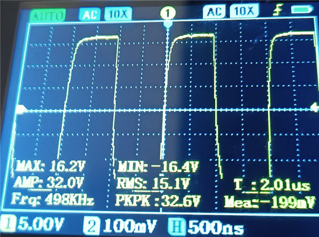 Scope with wave generated with IEP timer