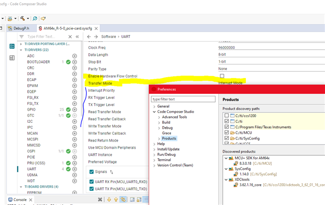 CCS embedded SysConfig call