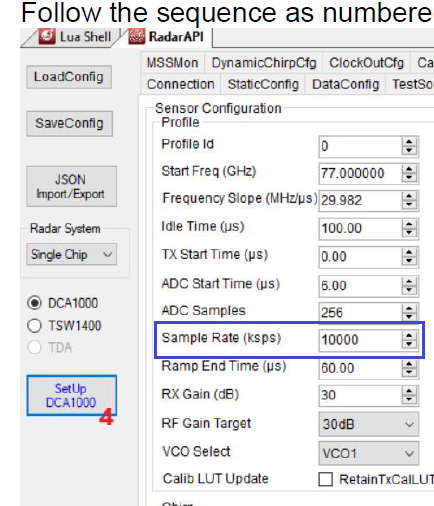 Awr6843aop: Max Sampling Rate - Sensors Forum - Sensors - Ti E2e 