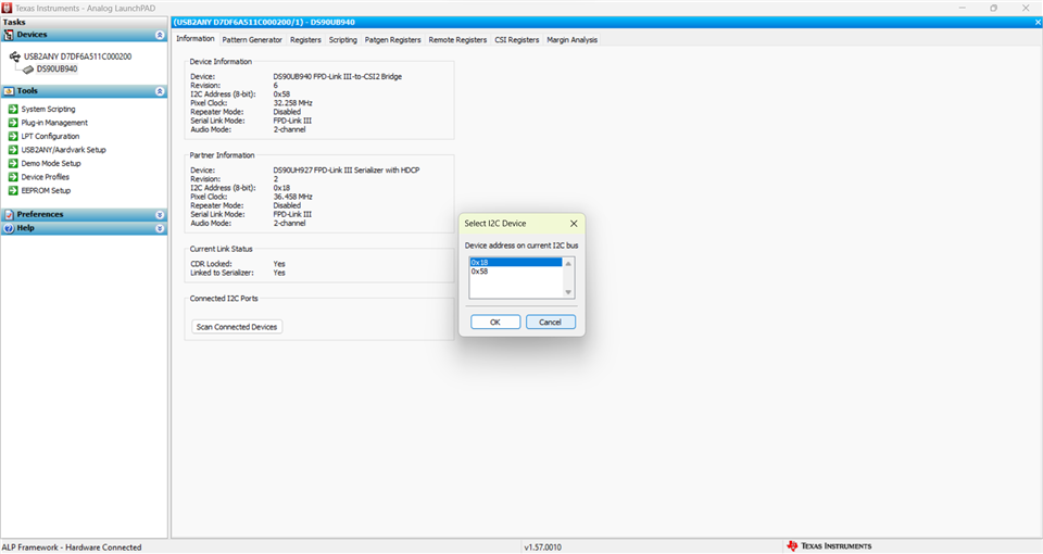 DS90UB940-Q1EVM: Unstable connection when paired with