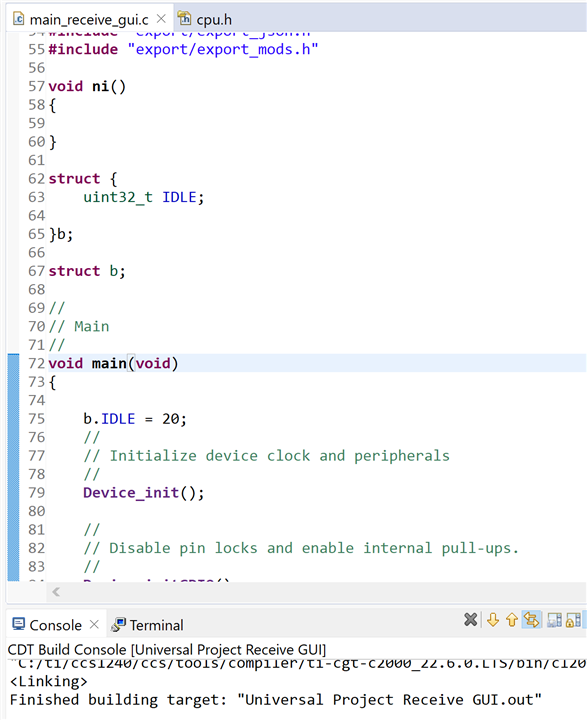 TMS320F280039C: Clash of Symbol IDLE in device_support of C2000 Ware 5 ...