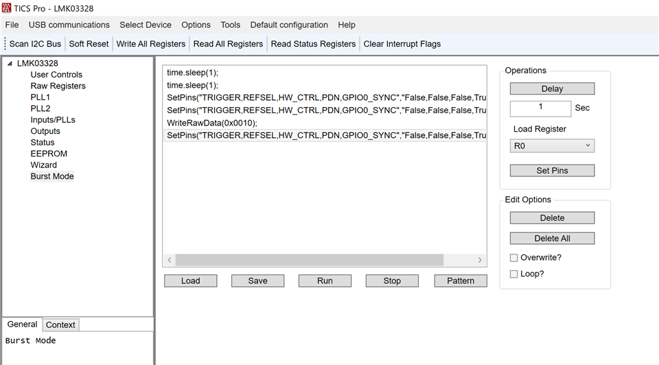 TICSPRO-SW: Burst mode - Clock & timing forum - Clock & timing - TI E2E ...